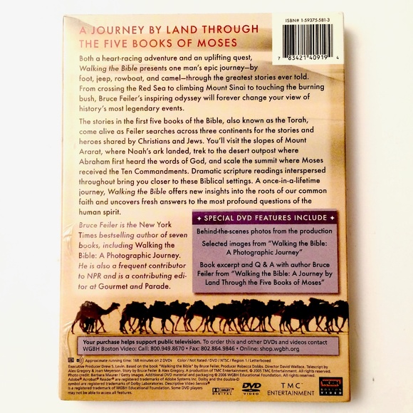 Walking The Bible A Journey by Land Through The Five Books of Moses 2 DVD set - Picture 2 of 3